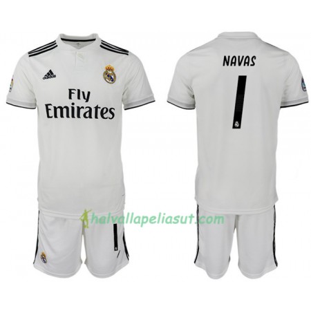 Jalkapallo Pelipaidat Real Madrid NAVAS 1 Lasten Kotipaita 2018-2019 Lyhythihainen